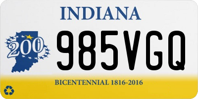 IN license plate 985VGQ