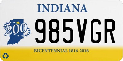 IN license plate 985VGR