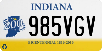 IN license plate 985VGV