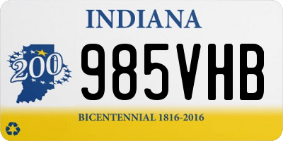 IN license plate 985VHB