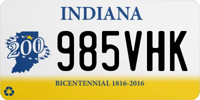 IN license plate 985VHK