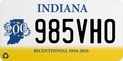 IN license plate 985VHO