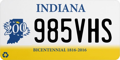 IN license plate 985VHS