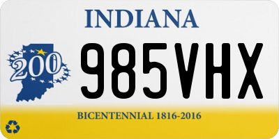 IN license plate 985VHX