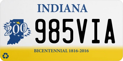 IN license plate 985VIA