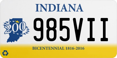 IN license plate 985VII