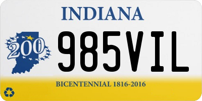 IN license plate 985VIL