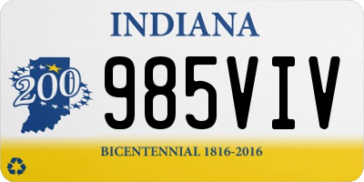 IN license plate 985VIV