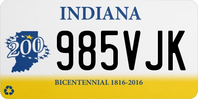 IN license plate 985VJK