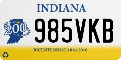 IN license plate 985VKB