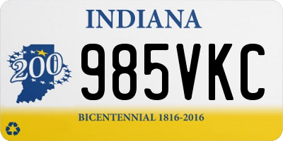 IN license plate 985VKC