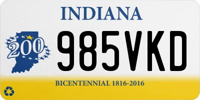IN license plate 985VKD