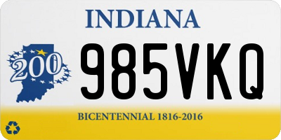 IN license plate 985VKQ