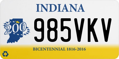 IN license plate 985VKV