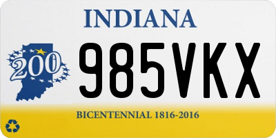 IN license plate 985VKX