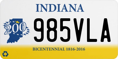 IN license plate 985VLA