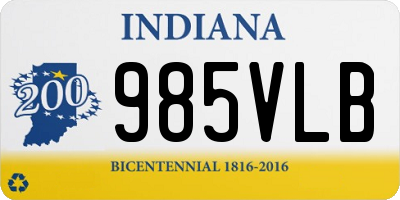IN license plate 985VLB