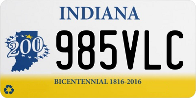 IN license plate 985VLC