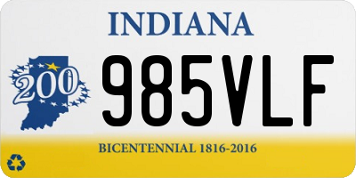 IN license plate 985VLF