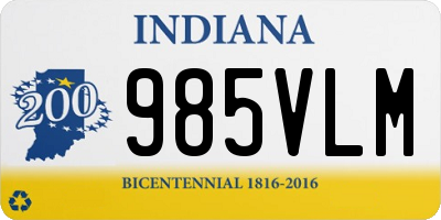 IN license plate 985VLM