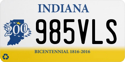 IN license plate 985VLS