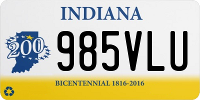 IN license plate 985VLU