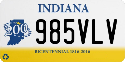 IN license plate 985VLV