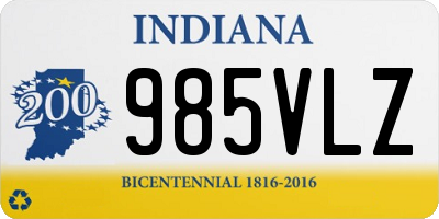 IN license plate 985VLZ