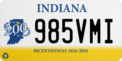 IN license plate 985VMI