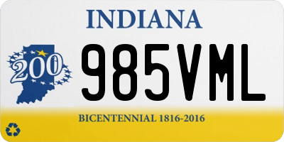 IN license plate 985VML