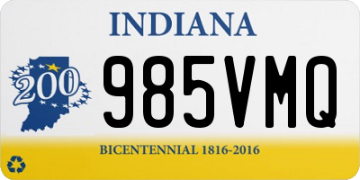 IN license plate 985VMQ