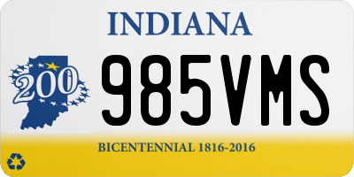 IN license plate 985VMS