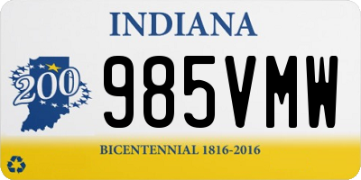 IN license plate 985VMW