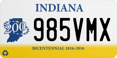 IN license plate 985VMX