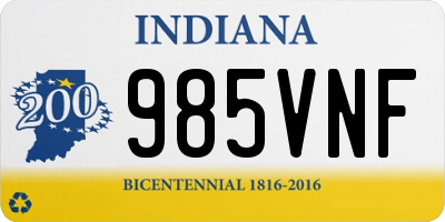 IN license plate 985VNF
