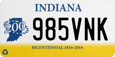 IN license plate 985VNK