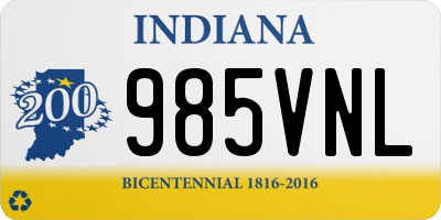 IN license plate 985VNL