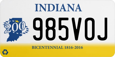 IN license plate 985VOJ