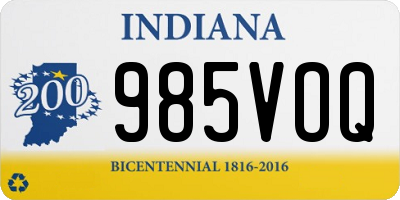 IN license plate 985VOQ