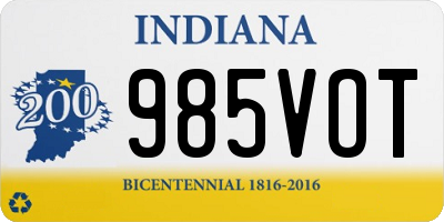 IN license plate 985VOT