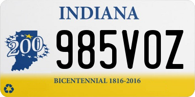 IN license plate 985VOZ