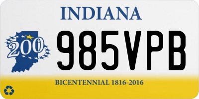 IN license plate 985VPB