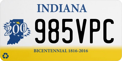 IN license plate 985VPC
