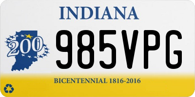 IN license plate 985VPG