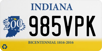 IN license plate 985VPK