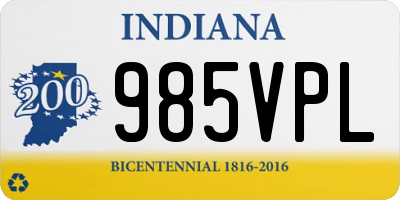 IN license plate 985VPL