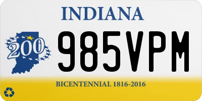 IN license plate 985VPM