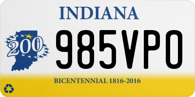 IN license plate 985VPO