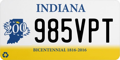 IN license plate 985VPT