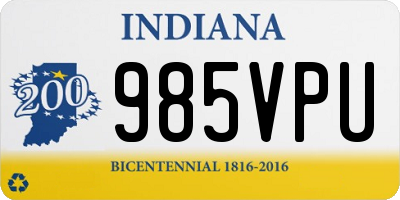 IN license plate 985VPU